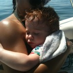 Long day on the water for the little one